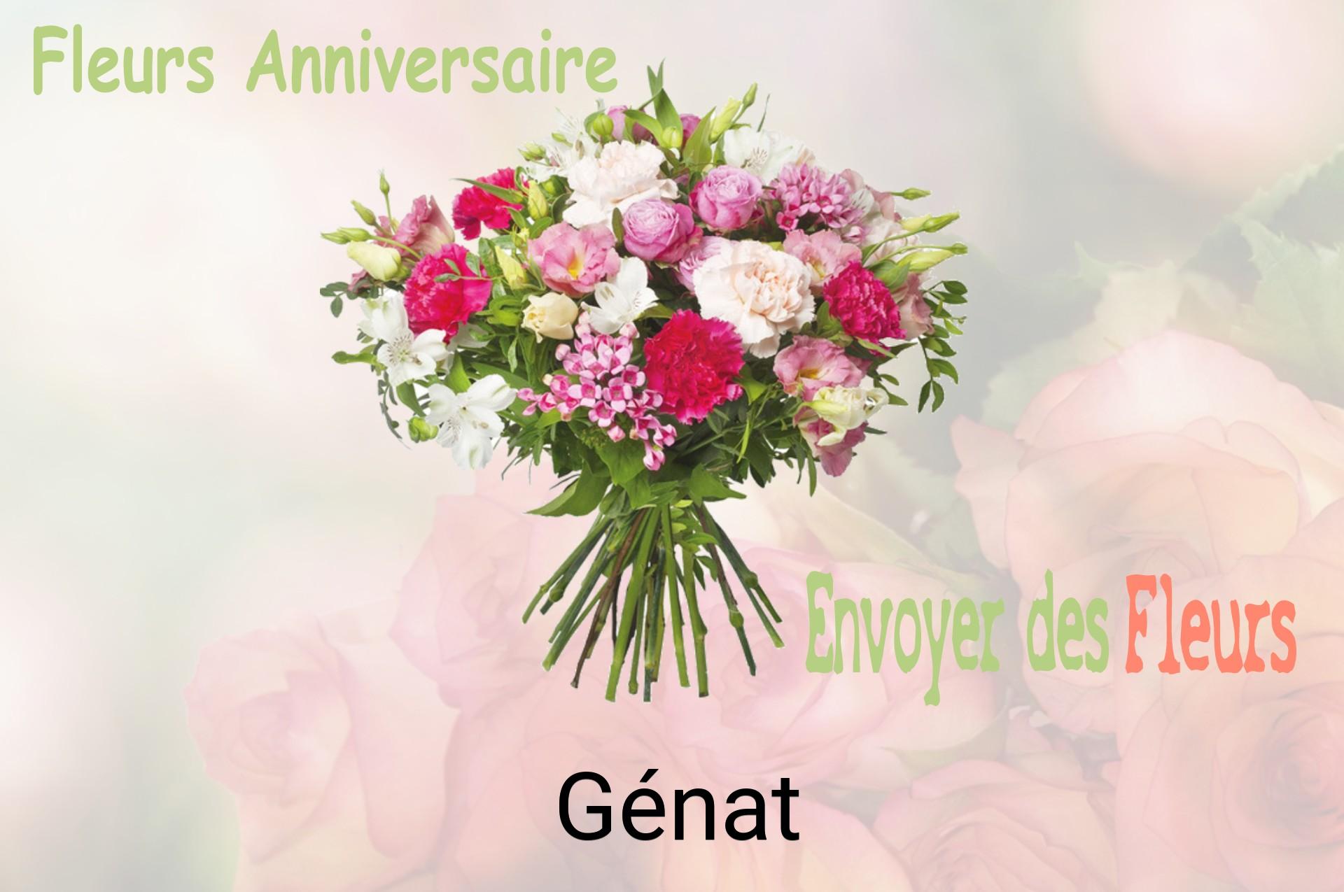 Bouquet de fleurs d’anniversaire livré à Génat